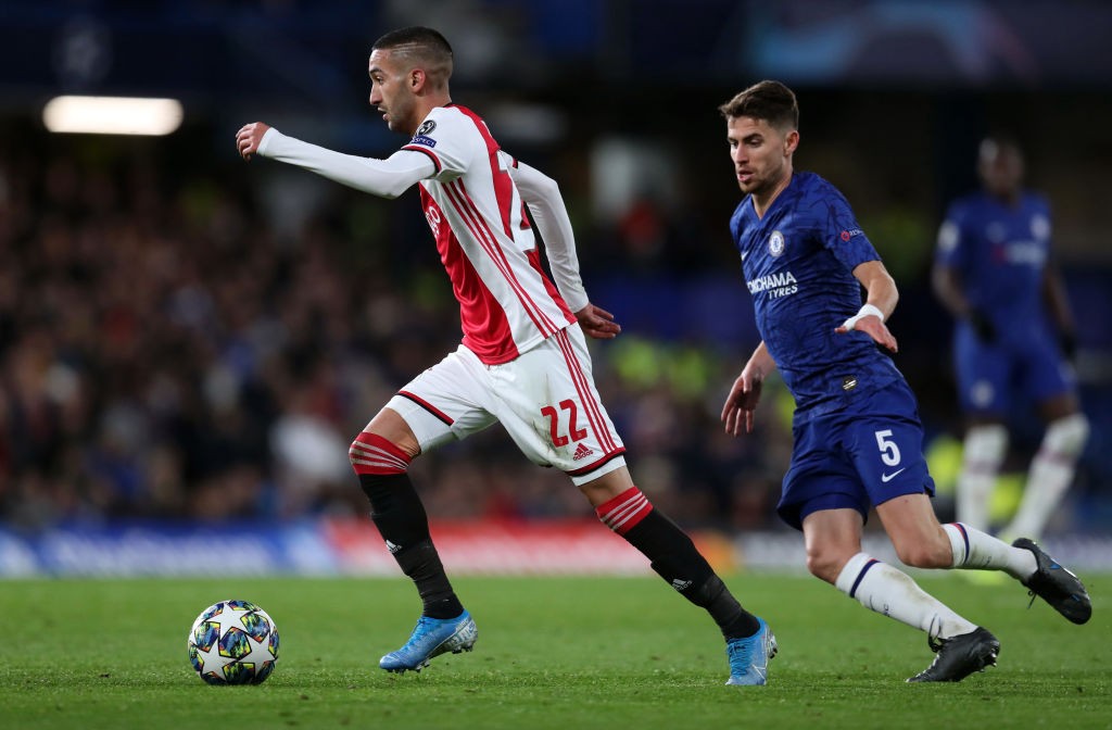 Hakim Ziyech L Ajax Action Against Editorial Stock Photo - Stock Image