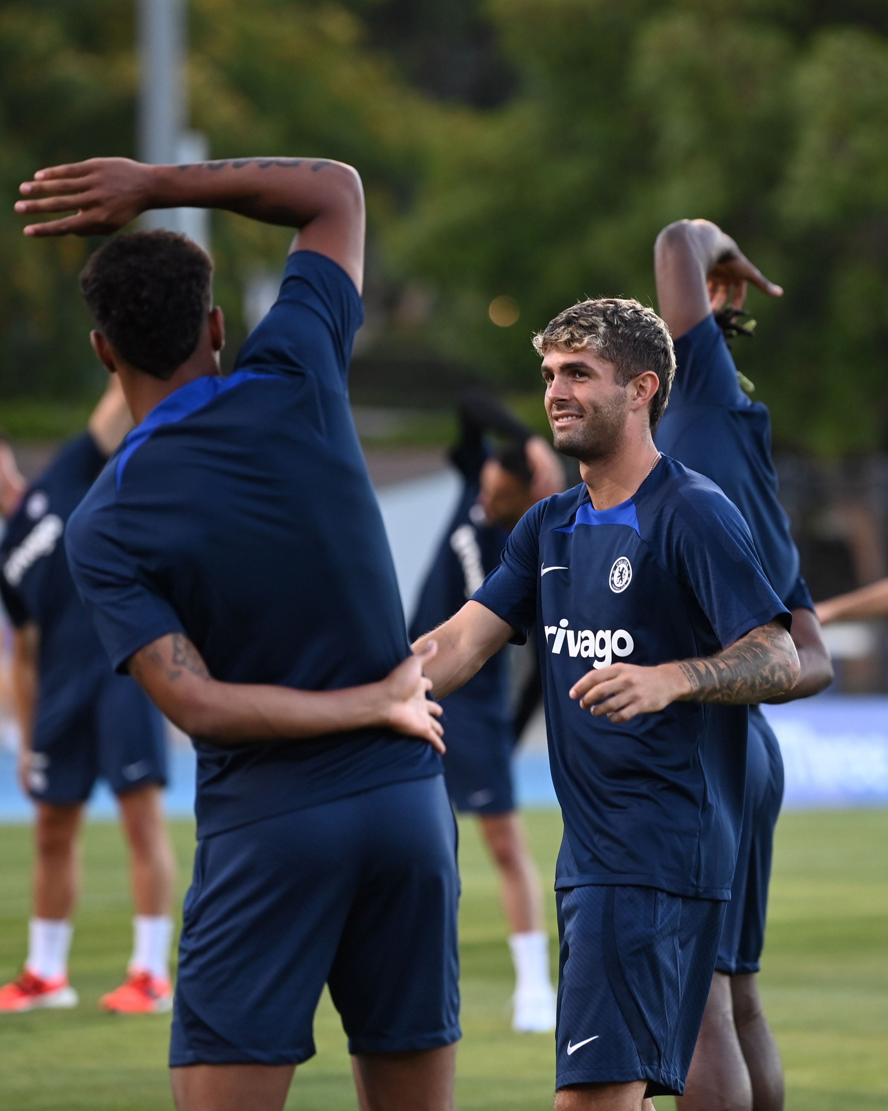 The squad completes first pre-season training session